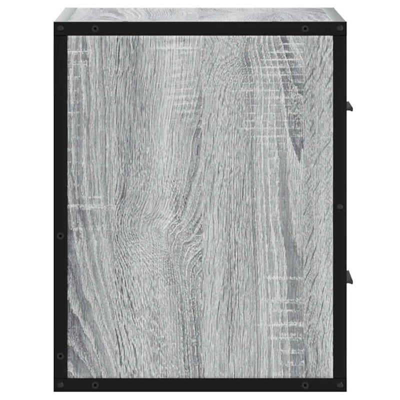 vidaXL 2 db szürke sonoma színű fali éjjeliszekrény 40 x 31 x 39,5 cm