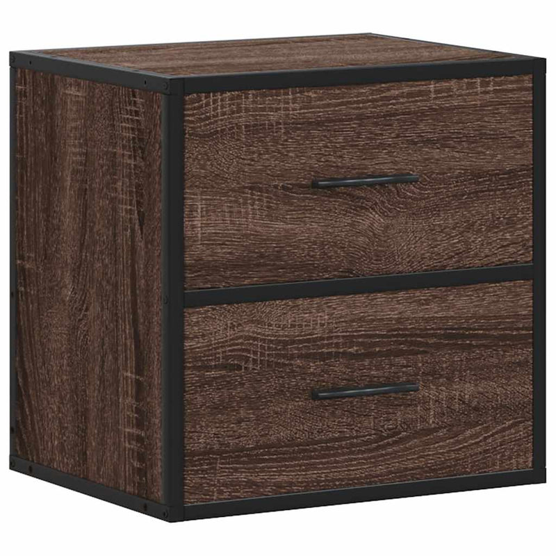 vidaXL 2db barna tölgy színű fali éjjeliszekrény 40 x 31 x 39,5 cm