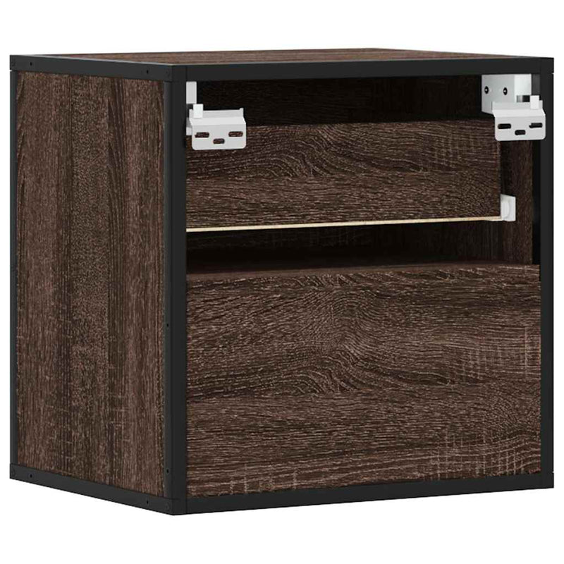 vidaXL 2db barna tölgy színű fali éjjeliszekrény 40 x 31 x 39,5 cm