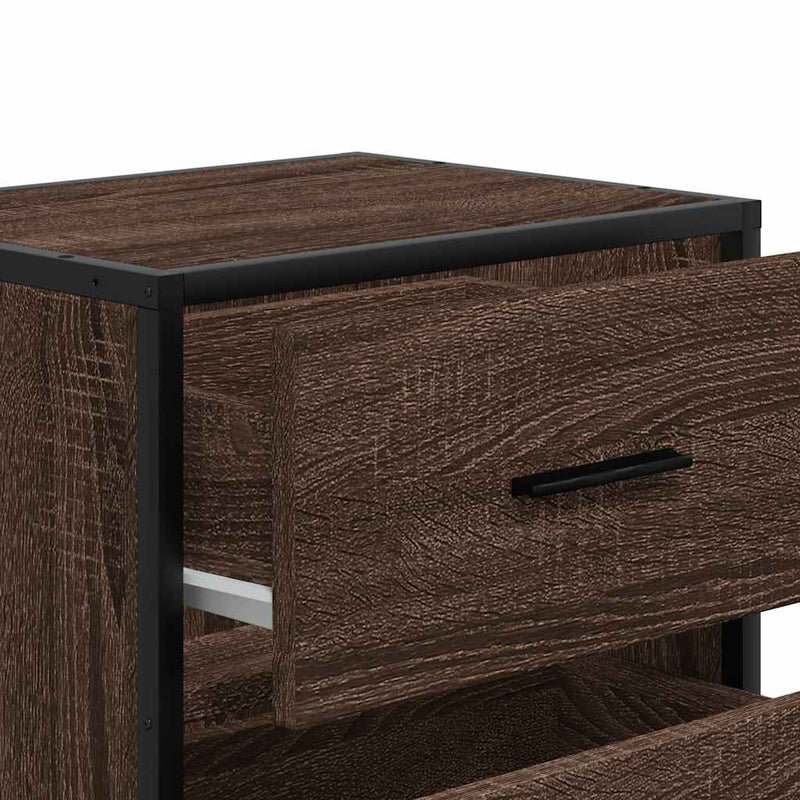 vidaXL 2db barna tölgy színű fali éjjeliszekrény 40 x 31 x 39,5 cm