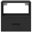 vidaXL 2 db fekete falra szerelhető éjjeliszekrény 40 x 31 x 39,5 cm