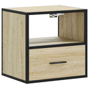 vidaXL 2 db sonoma tölgy színű fali éjjeliszekrény 40 x 31 x 39,5 cm