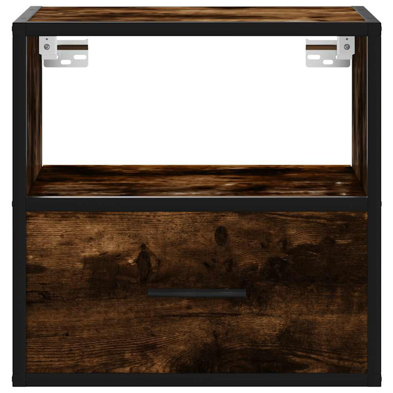 vidaXL 2db füstös tölgy színű fali éjjeliszekrény 40 x 31 x 39,5 cm