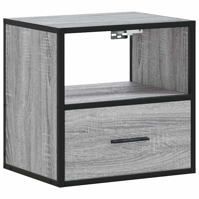vidaXL szürke sonoma falra szerelhető éjjeliszekrény 40x31x39,5cm