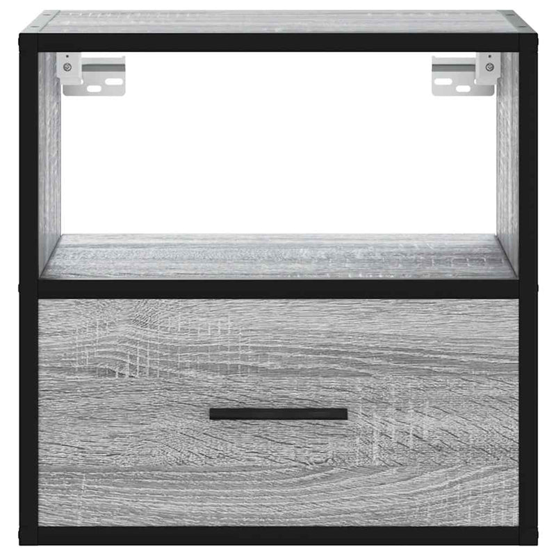 vidaXL szürke sonoma falra szerelhető éjjeliszekrény 40x31x39,5cm