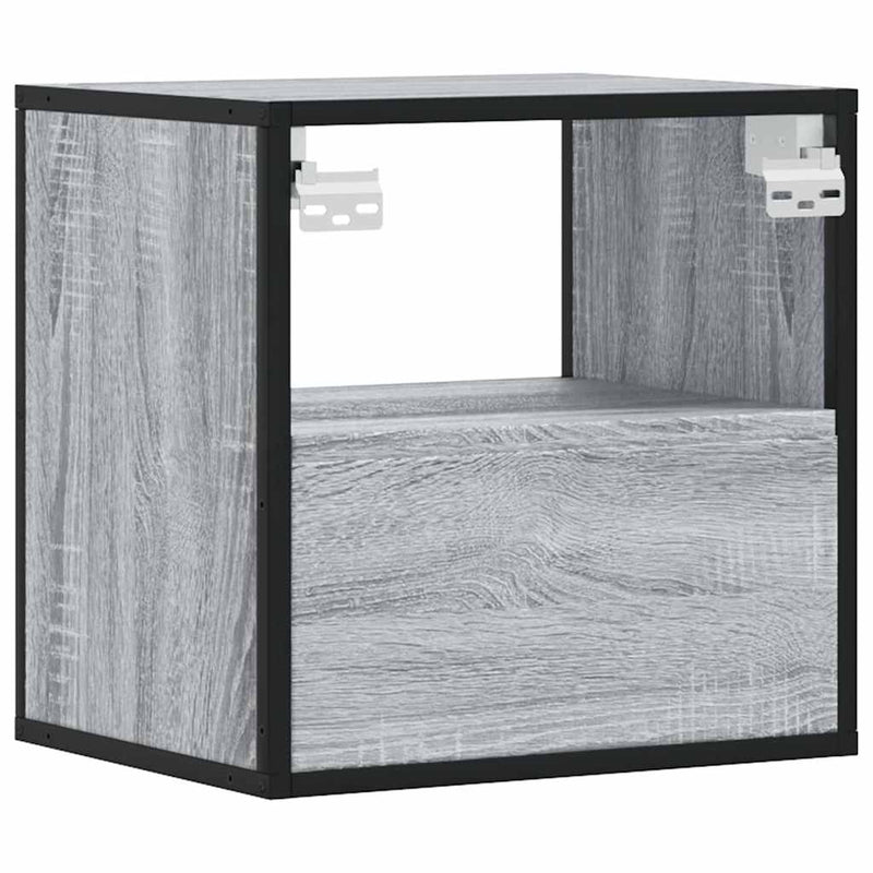 vidaXL szürke sonoma falra szerelhető éjjeliszekrény 40x31x39,5cm