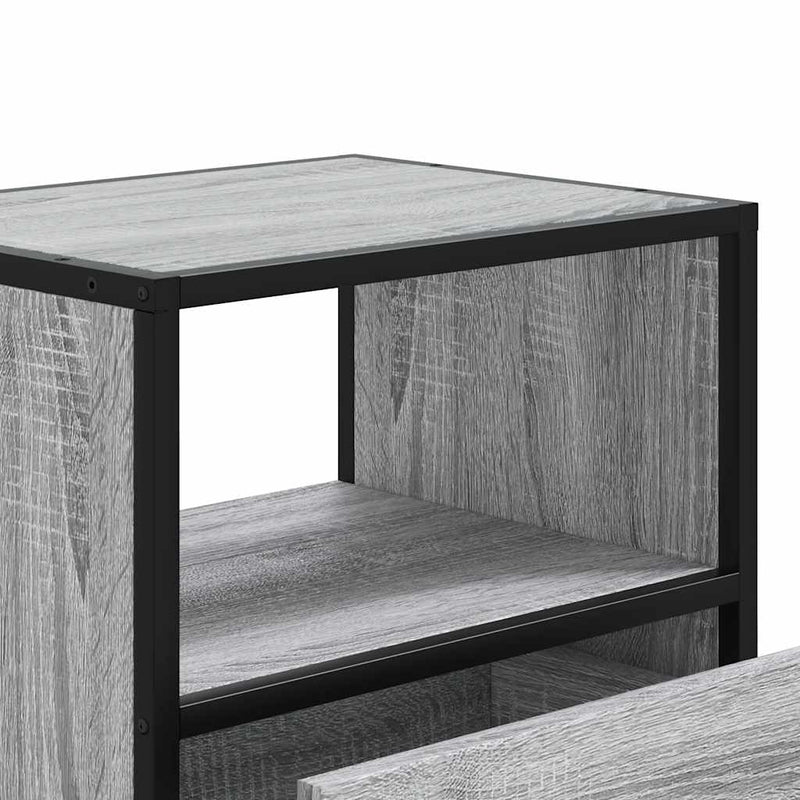 vidaXL szürke sonoma falra szerelhető éjjeliszekrény 40x31x39,5cm