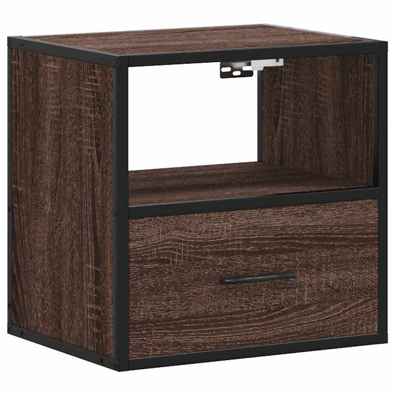 vidaXL barna tölgy színű falra szerelhető éjjeliszekrény 40x31x39,5cm