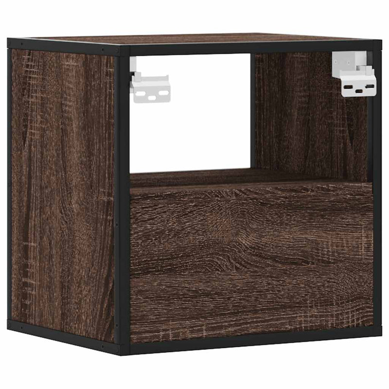 vidaXL barna tölgy színű falra szerelhető éjjeliszekrény 40x31x39,5cm