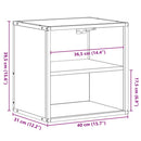 vidaXL sonoma tölgy színű falra szerelhető éjjeliszekrény 40x31x39,5cm