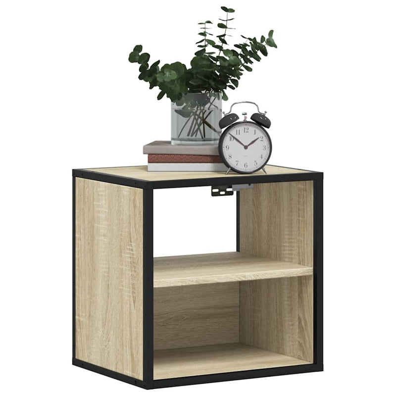 vidaXL 2 db sonoma tölgy színű fali éjjeliszekrény 40 x 31 x 39,5 cm