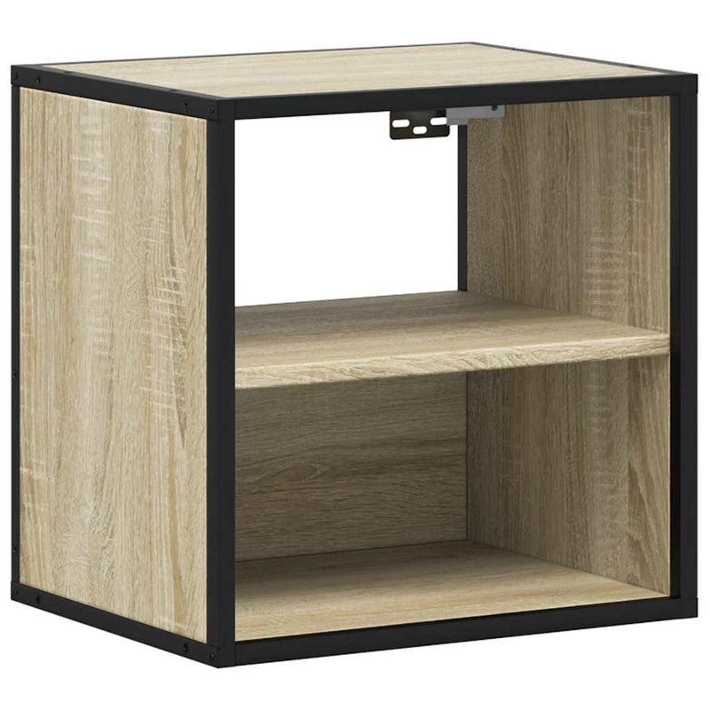 vidaXL 2 db sonoma tölgy színű fali éjjeliszekrény 40 x 31 x 39,5 cm