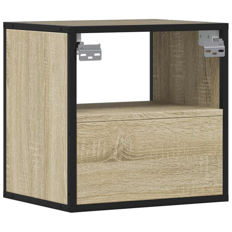 vidaXL 2 db sonoma tölgy színű fali éjjeliszekrény 40 x 31 x 39,5 cm