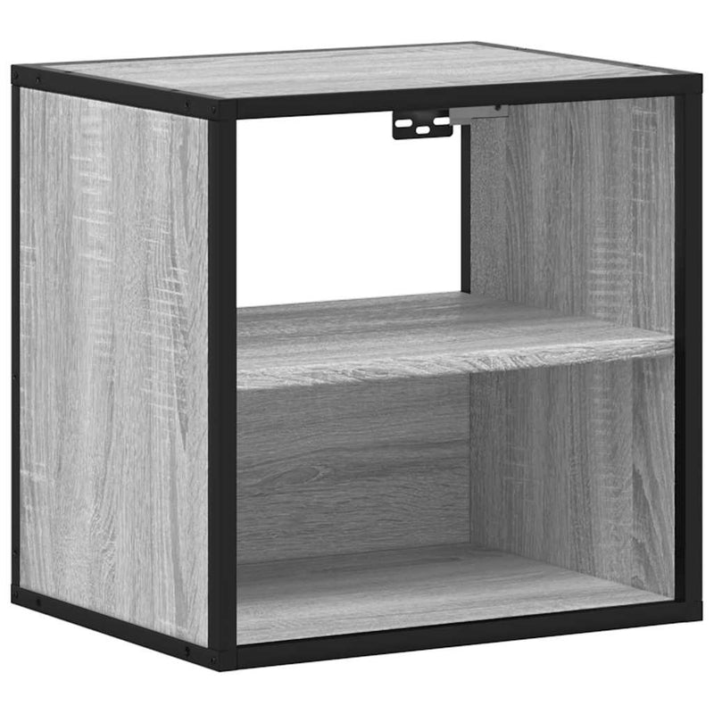 vidaXL szürke sonoma falra szerelhető éjjeliszekrény 40x31x39,5cm