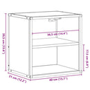 vidaXL szürke sonoma falra szerelhető éjjeliszekrény 40x31x39,5cm