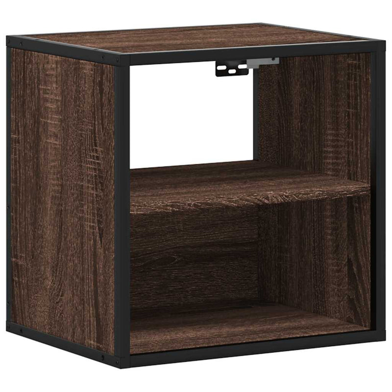 vidaXL barna tölgy színű falra szerelhető éjjeliszekrény 40x31x39,5cm