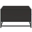 vidaXL fekete szerelt fa és fém dohányzóasztal 90 x 57 x 35 cm