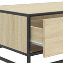 vidaXL sonoma tölgy szerelt fa és fém dohányzóasztal 90 x 57 x 35 cm