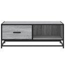 vidaXL szürke sonoma szerelt fa és fém dohányzóasztal 90 x 57 x 35 cm