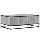 vidaXL szürke sonoma szerelt fa és fém dohányzóasztal 90 x 57 x 35 cm