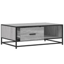 vidaXL szürke sonoma szerelt fa és fém dohányzóasztal 90 x 57 x 35 cm