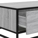 vidaXL szürke sonoma szerelt fa és fém dohányzóasztal 90 x 57 x 35 cm