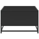 vidaXL fekete szerelt fa és fém dohányzóasztal 100 x 57 x 35 cm