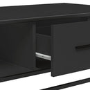vidaXL fekete szerelt fa és fém dohányzóasztal 100 x 57 x 35 cm