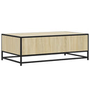 vidaXL sonoma tölgy szerelt fa és fém dohányzóasztal 100 x 57 x 35 cm