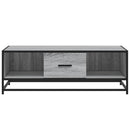 vidaXL szürke sonoma szerelt fa és fém dohányzóasztal 100 x 57 x 35 cm