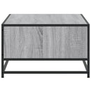vidaXL szürke sonoma szerelt fa és fém dohányzóasztal 100 x 57 x 35 cm