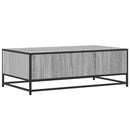 vidaXL szürke sonoma szerelt fa és fém dohányzóasztal 100 x 57 x 35 cm