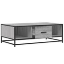 vidaXL szürke sonoma szerelt fa és fém dohányzóasztal 100 x 57 x 35 cm