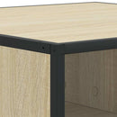 vidaXL sonoma tölgy szerelt fa és fém dohányzóasztal 60,5x60,5x30 cm