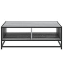 vidaXL szürke sonoma szerelt fa és fém dohányzóasztal 80 x 80 x 30 cm