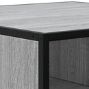 vidaXL szürke sonoma szerelt fa és fém dohányzóasztal 80 x 80 x 30 cm