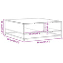 vidaXL szürke sonoma szerelt fa és fém dohányzóasztal 80 x 80 x 30 cm