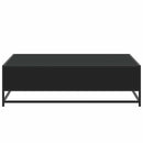 vidaXL fekete szerelt fa és fém dohányzóasztal 100 x 100 x 30 cm