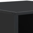 vidaXL fekete szerelt fa és fém dohányzóasztal 100 x 100 x 30 cm