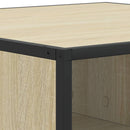 vidaXL sonoma tölgy szerelt fa és fém dohányzóasztal 100 x 100 x 30 cm