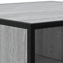 vidaXL szürke sonoma szerelt fa és fém dohányzóasztal 100 x 100 x 30cm