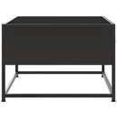 vidaXL fekete szerelt fa és fém dohányzóasztal 100 x 50 x 35 cm