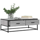 vidaXL szürke sonoma szerelt fa és fém dohányzóasztal 100 x 50 x 35 cm