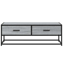 vidaXL szürke sonoma szerelt fa és fém dohányzóasztal 100 x 50 x 35 cm