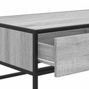 vidaXL szürke sonoma szerelt fa és fém dohányzóasztal 100 x 50 x 35 cm