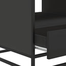 vidaXL fekete szerelt fa és fém dohányzóasztal 100 x 50 x 45 cm