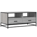 vidaXL szürke sonoma szerelt fa és fém dohányzóasztal 100 x 50 x 45 cm