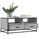 vidaXL szürke sonoma szerelt fa és fém dohányzóasztal 100 x 50 x 45 cm