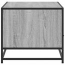 vidaXL szürke sonoma szerelt fa és fém dohányzóasztal 100 x 50 x 45 cm