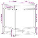 vidaXL barna tölgy színű szerelt fa tárolóláda fedéllel 40x40x51,5 cm